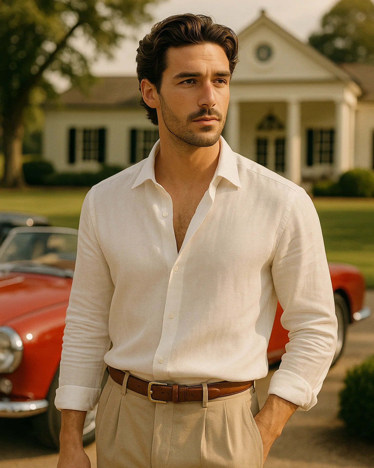 Marco - Linen Shirt White