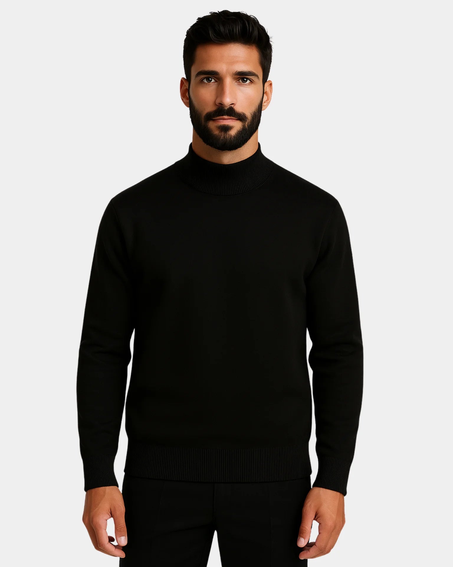 Roberto High Neck Sweatshirt - Black