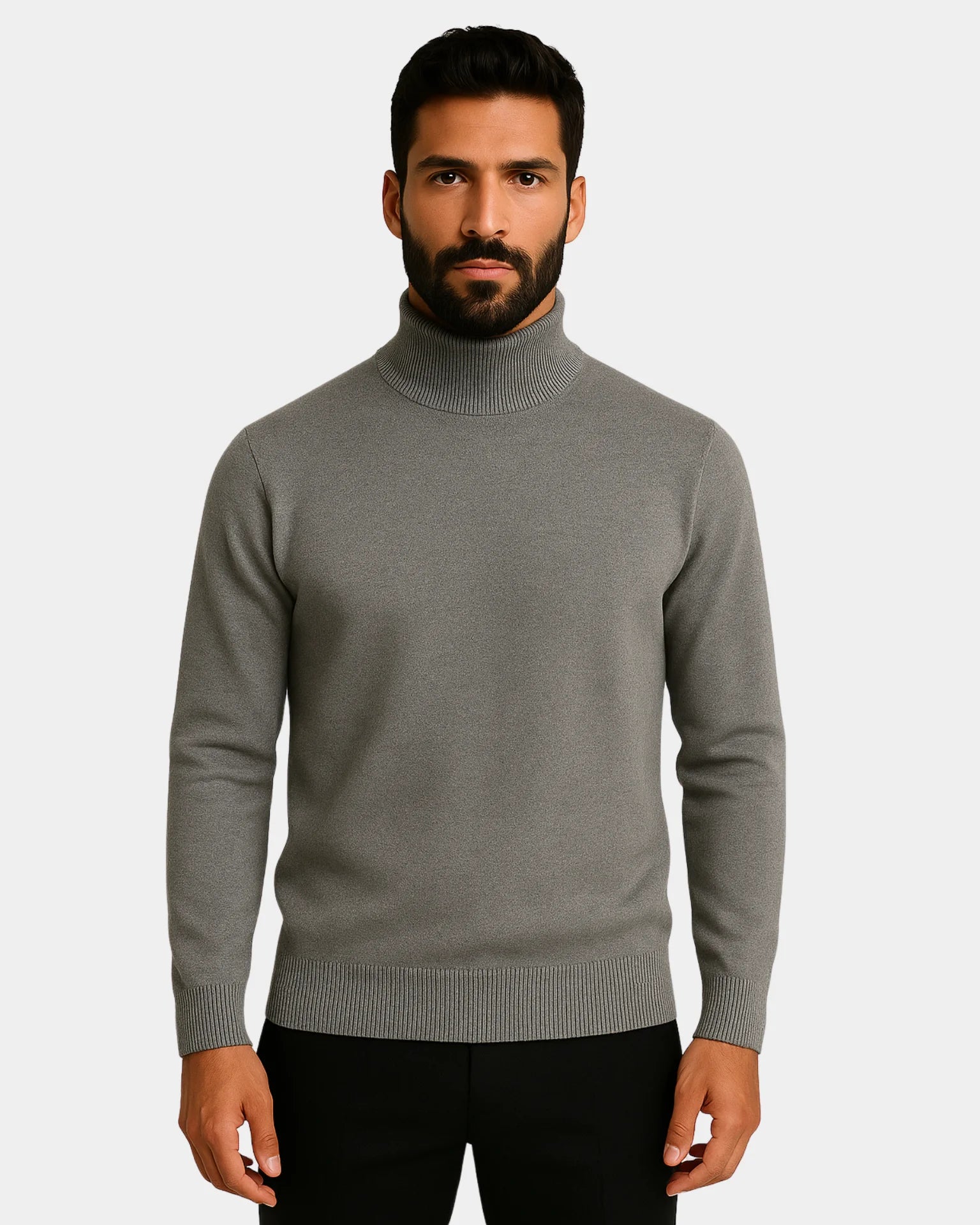 Roberto High Neck Sweatshirt - Grey