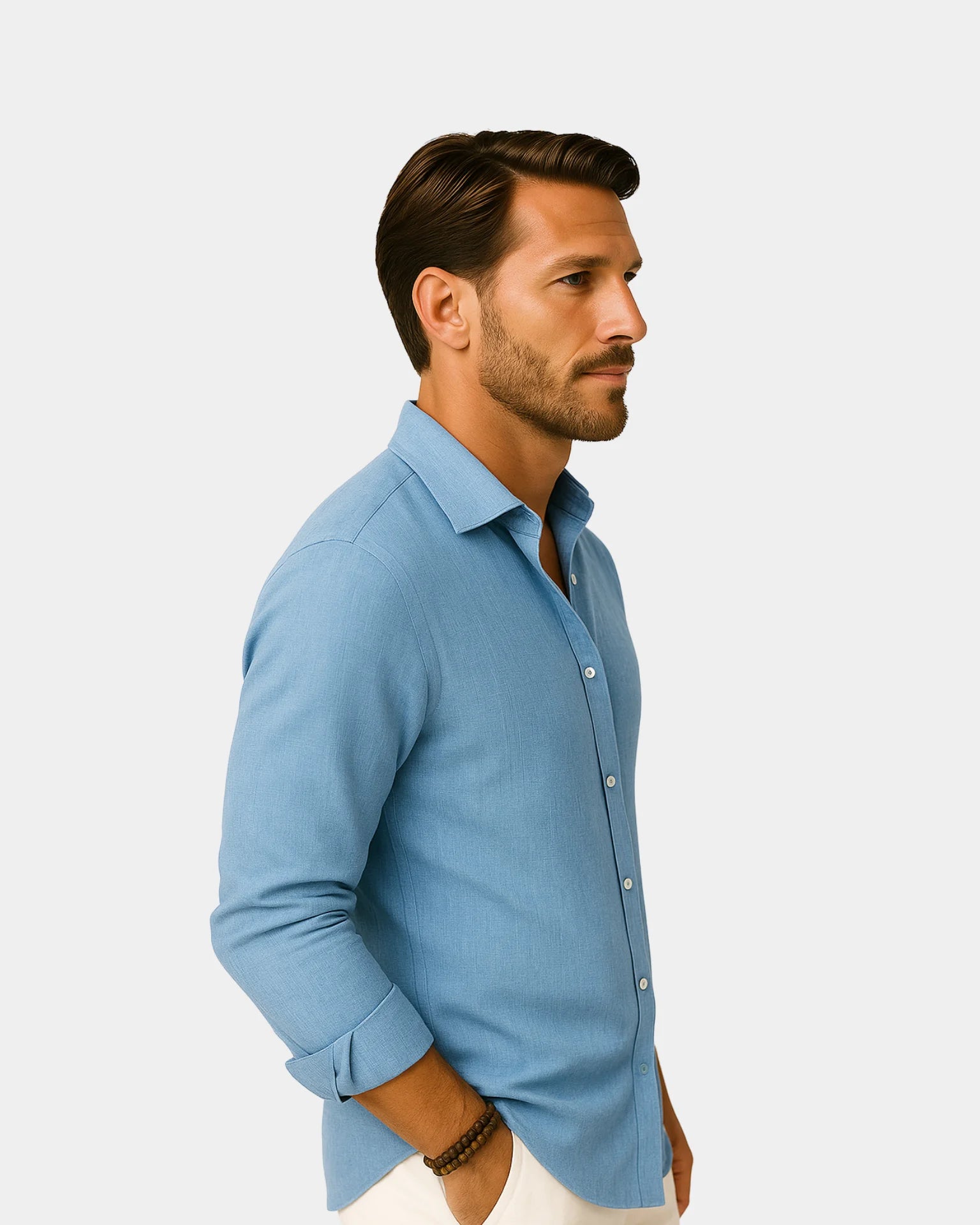 Marco - Linen Shirt Light Blue