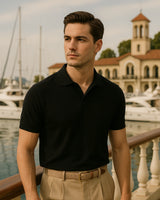 Adriano Polo T-Shirt - Black