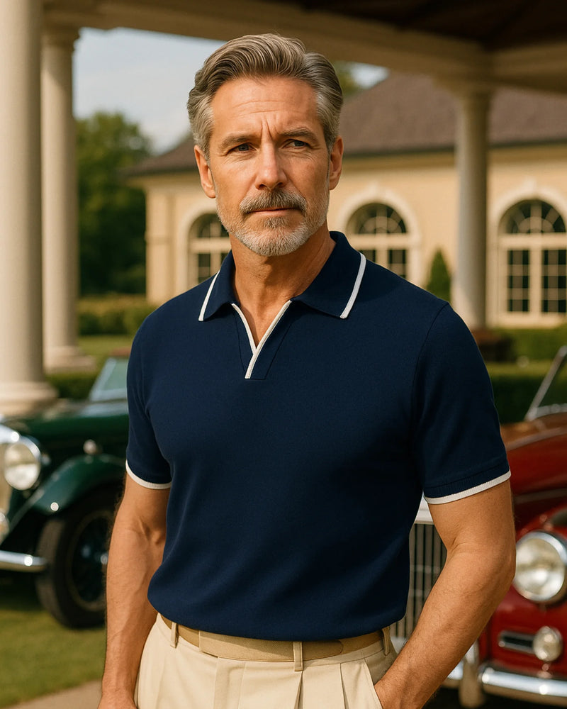 Davide Polo T-Shirt - Black