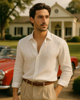 Marco - Linen Shirt White