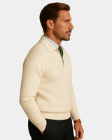 Marco Zip Sweatshirt - Beige