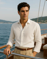 Marco - Linen Shirt White