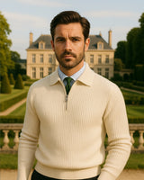 Marco Zip Sweatshirt - Beige
