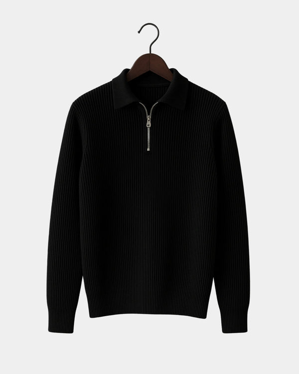 Marco Zip Sweatshirt - Black