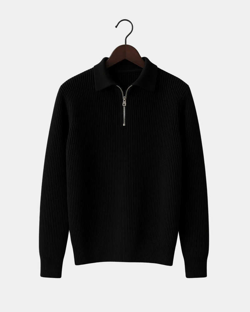 Marco Zip Sweatshirt - Black