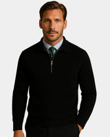 Marco Zip Sweatshirt - Black