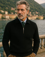 Marco Zip Sweatshirt - Black