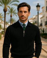 Marco Zip Sweatshirt - Black