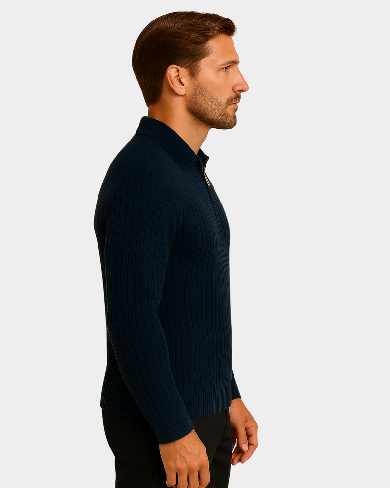 Marco Zip Sweatshirt - Blue