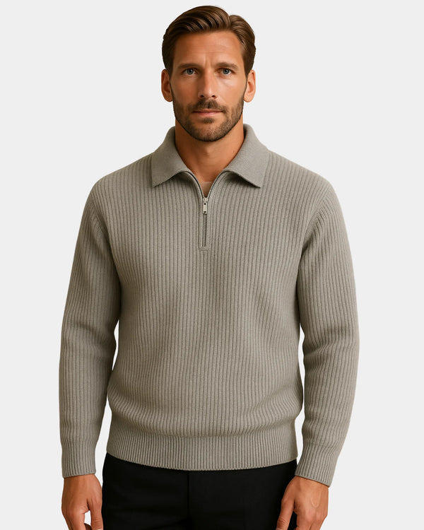 Marco Zip Sweatshirt - Grey