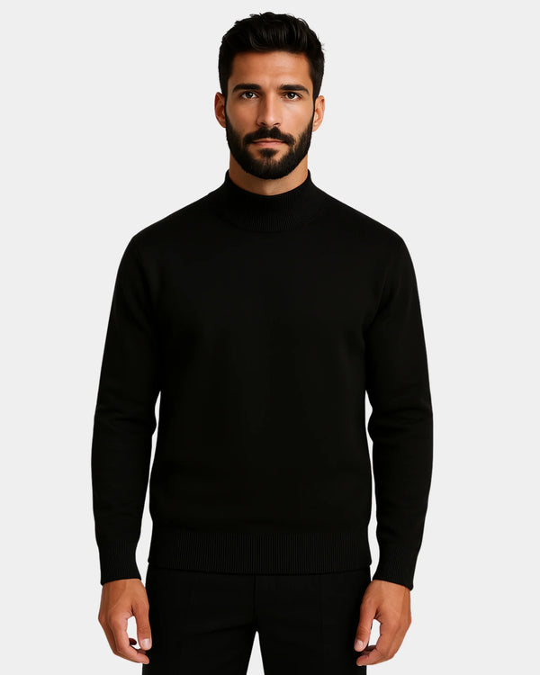 Roberto High Neck Sweatshirt - Black