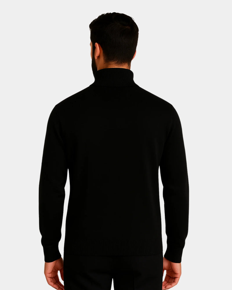 Roberto High Neck Sweatshirt - Black