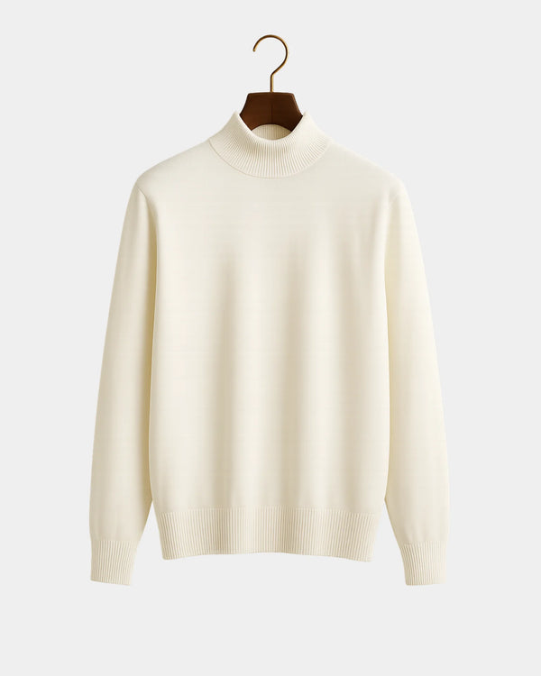 Roberto High Neck Sweatshirt - White