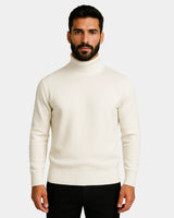 Roberto High Neck Sweatshirt - White