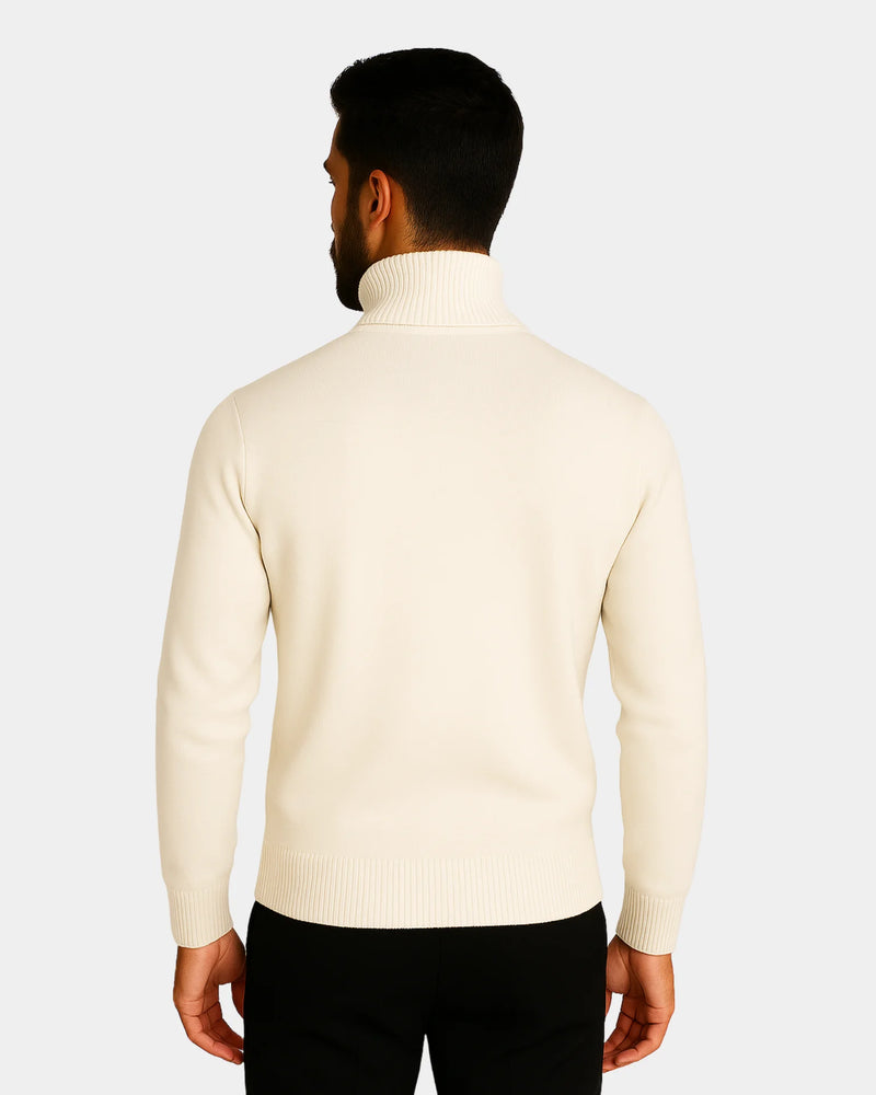Roberto High Neck Sweatshirt - White