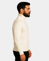 Roberto High Neck Sweatshirt - White