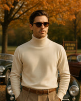 Roberto High Neck Sweatshirt - White