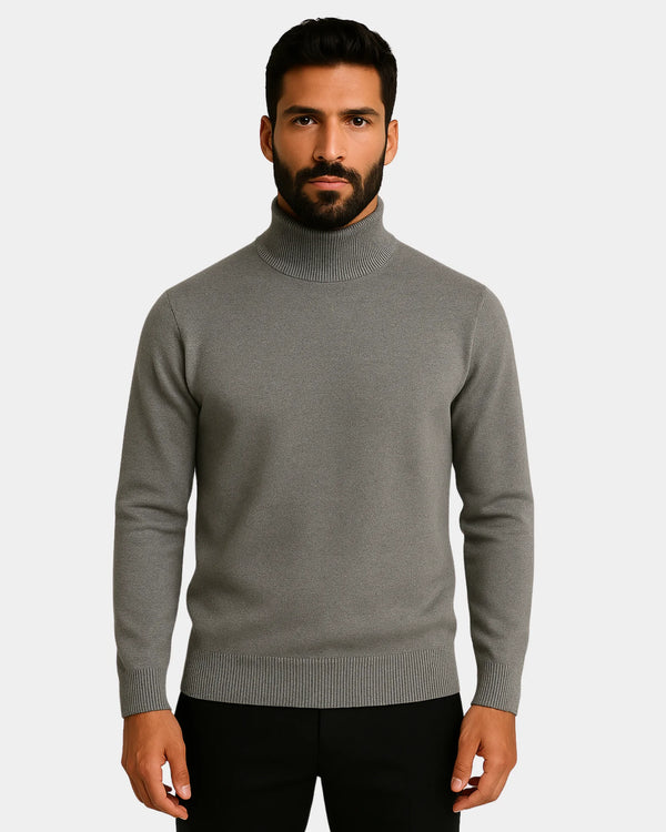 Roberto High Neck Sweatshirt - Grey