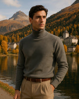 Roberto High Neck Sweatshirt - Grey
