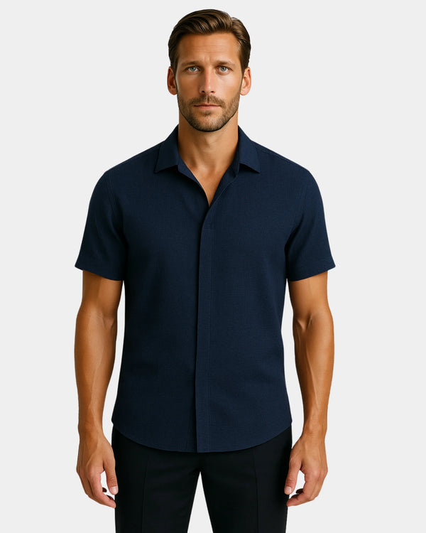 Domenico - Linen Shirt Blue