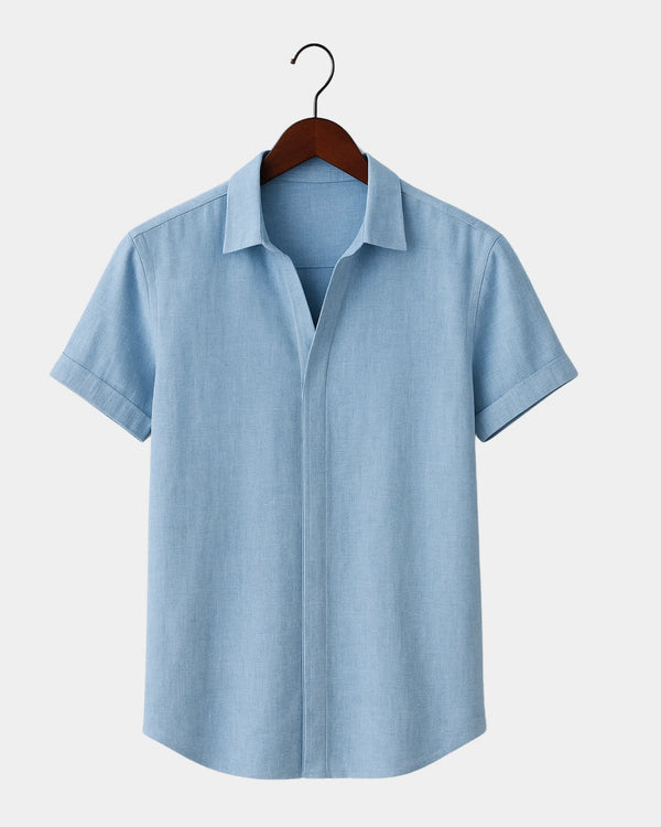 Domenico - Linen Shirt Light Blue