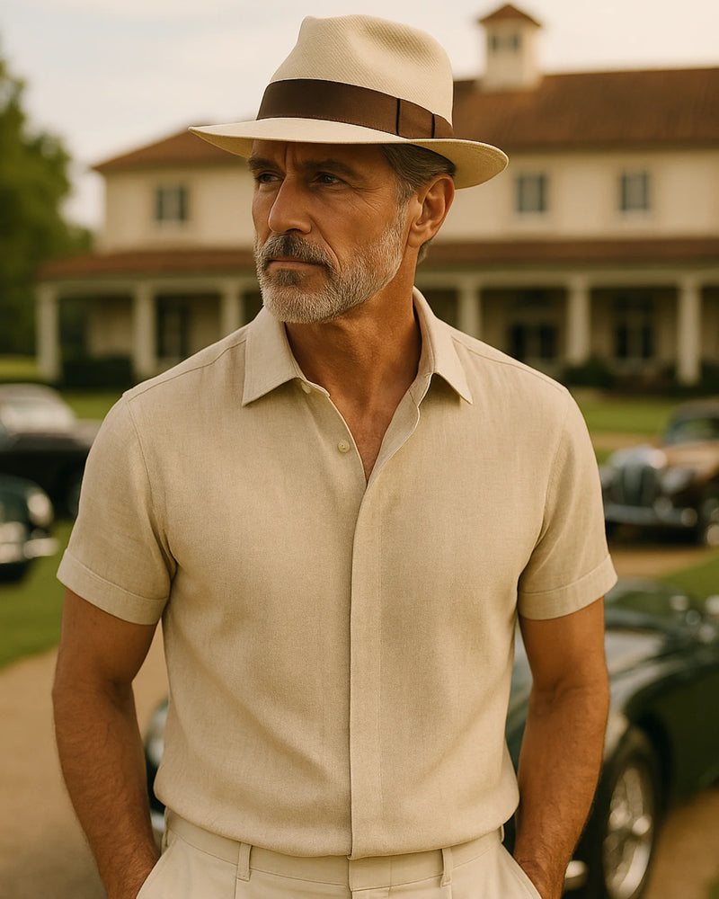 Domenico - Linen Shirt Khaki
