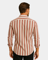 Giovanni - Linen Shirt Red White