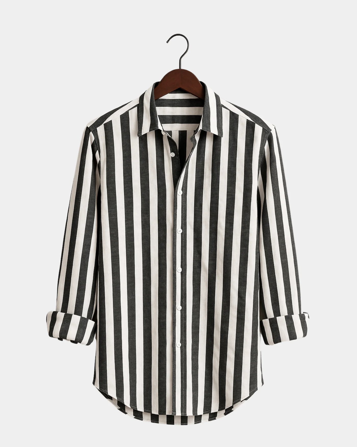 Giovanni - Linen Shirt Black White