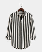 Giovanni - Linen Shirt Black White