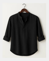 Lorenzo - Linen Shirt Black