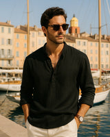Lorenzo - Linen Shirt Black