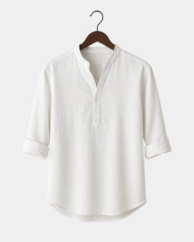 Lorenzo - Linen Shirt White