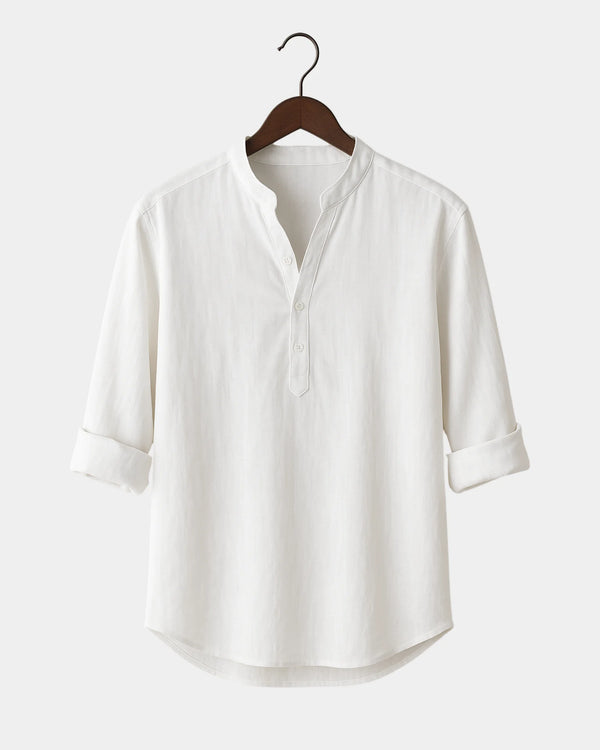 Lorenzo - Linen Shirt White