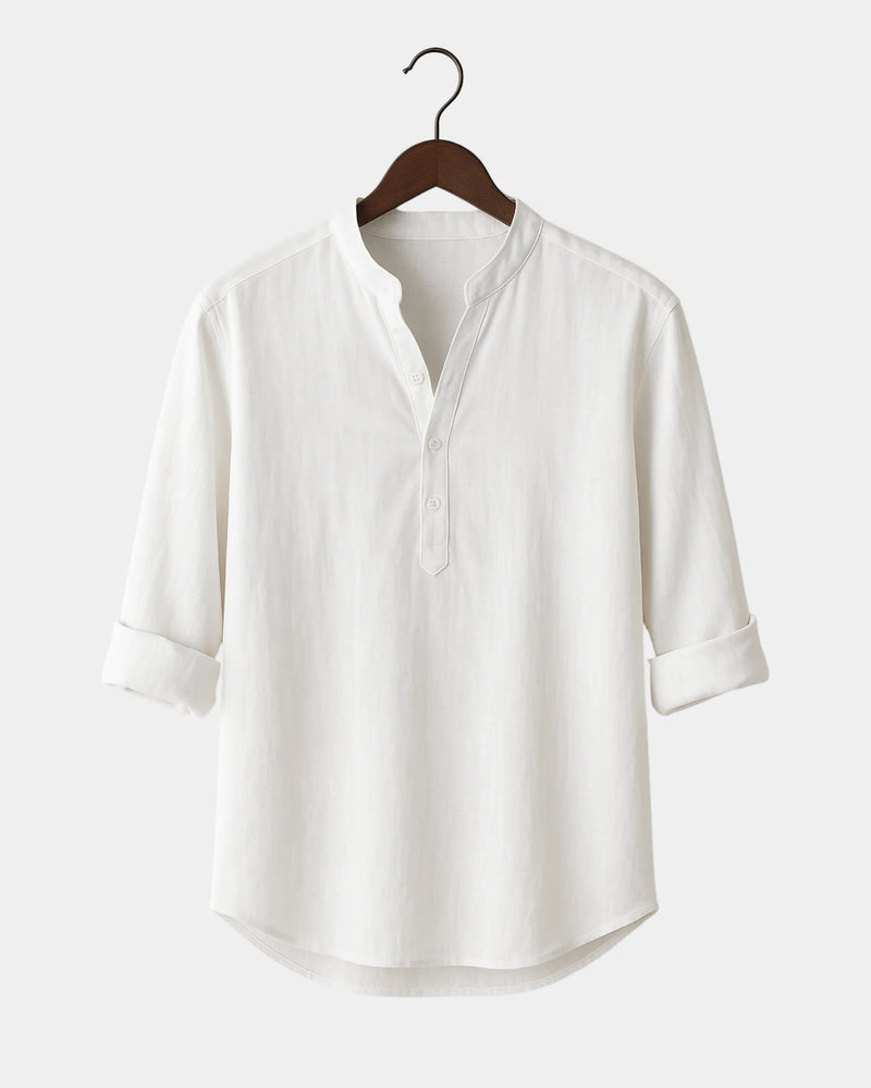 Lorenzo - Linen Shirt White