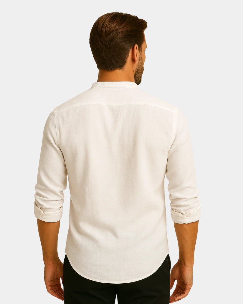 Lorenzo - Linen Shirt White