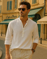 Lorenzo - Linen Shirt White