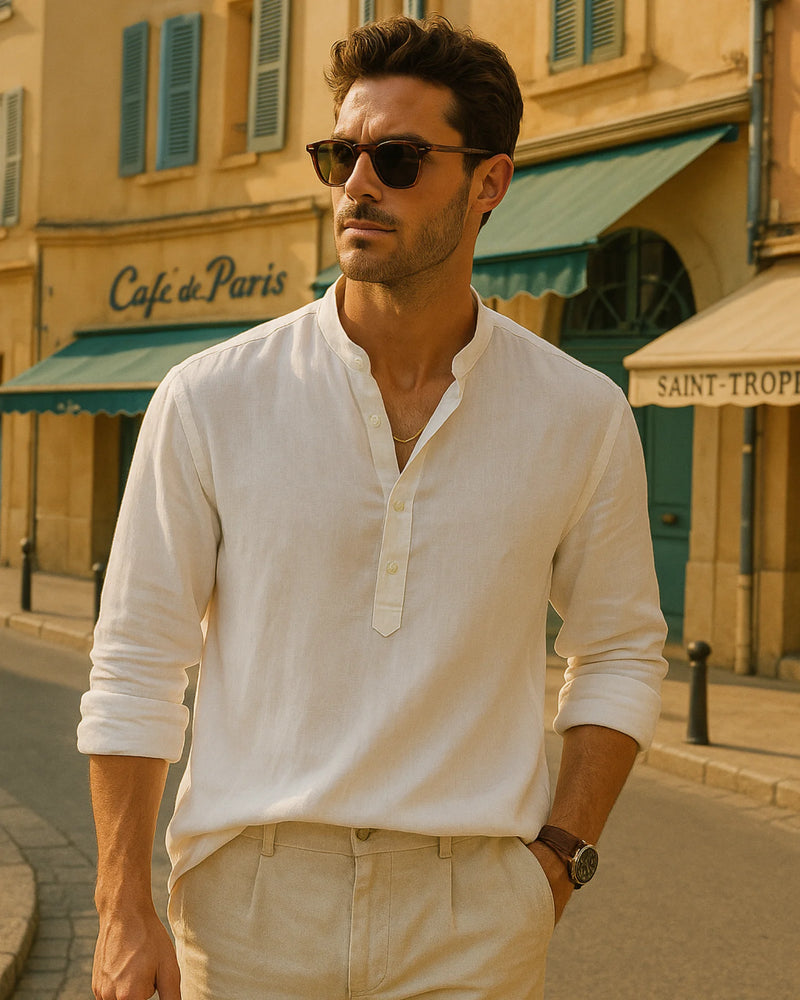 Lorenzo - Linen Shirt White