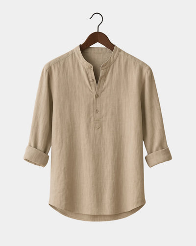 Lorenzo - Linen Shirt Khaki