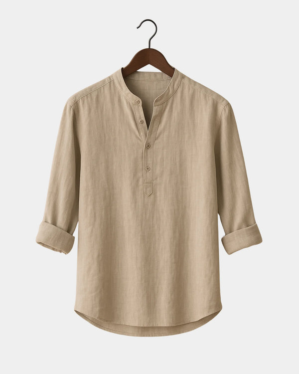 Lorenzo - Linen Shirt Khaki