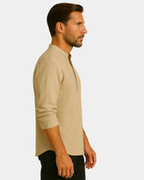 Lorenzo - Linen Shirt Khaki