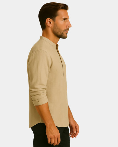 Lorenzo - Linen Shirt Khaki