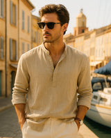 Lorenzo - Linen Shirt Khaki