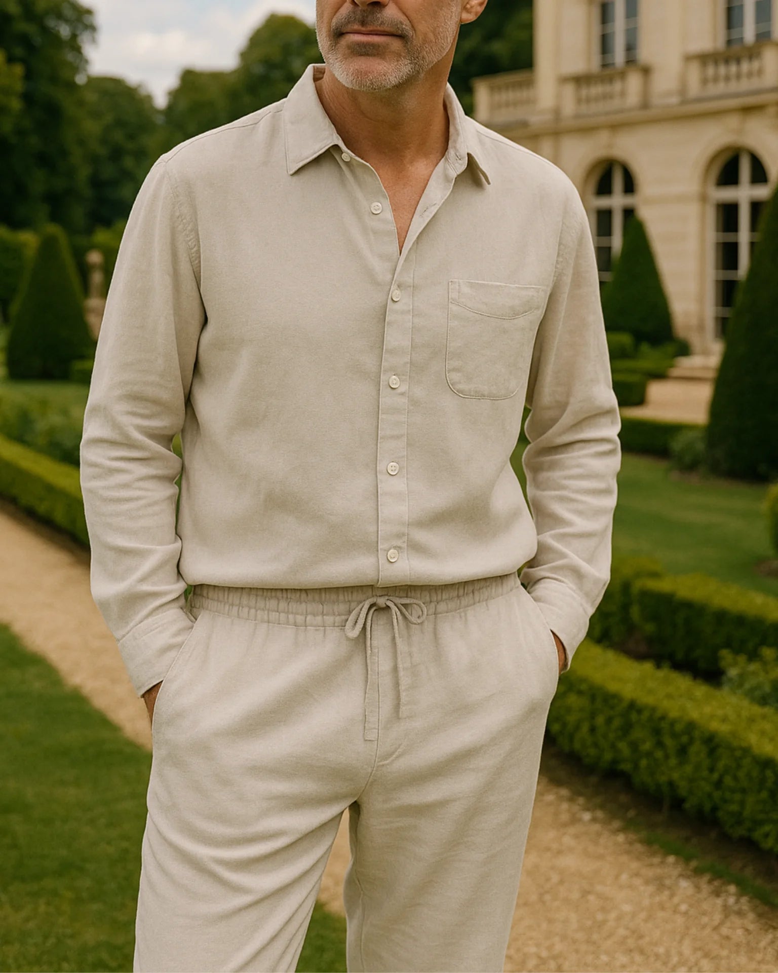 2 - PIECE LINEN SET - BEIGE