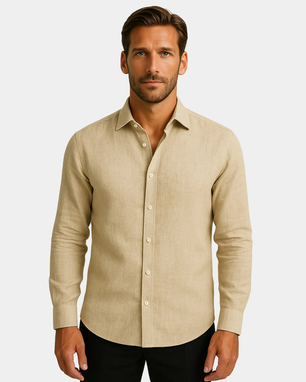 Marco - Linen Shirt Khaki