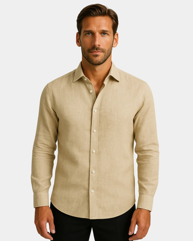 Marco - Linen Shirt Khaki