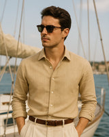 Marco - Linen Shirt Khaki