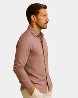 Marco - Linen Shirt Dusty Rose